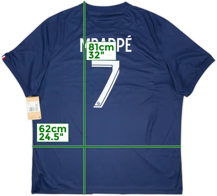 2022-23 Paris Saint-Germain Home Shirt Mbappe #7 (XXL)