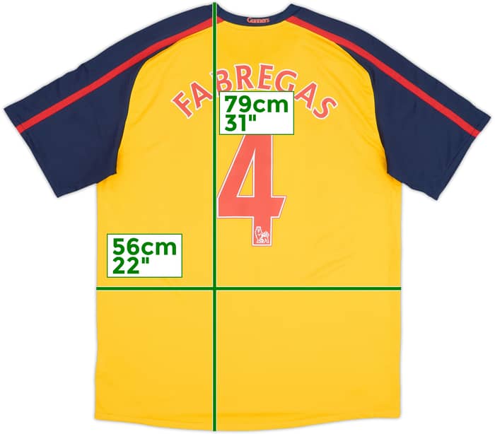 2008-09 Arsenal Away Shirt Fabregas #4 - 10/10 - (L)