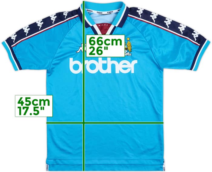 1997-99 Manchester City Home Shirt - 7/10 - (L.Boys)