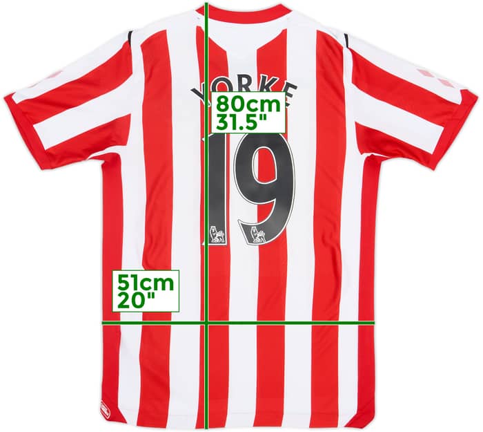 2008-09 Sunderland Home Shirt Yorke #19 - 8/10 - (L)