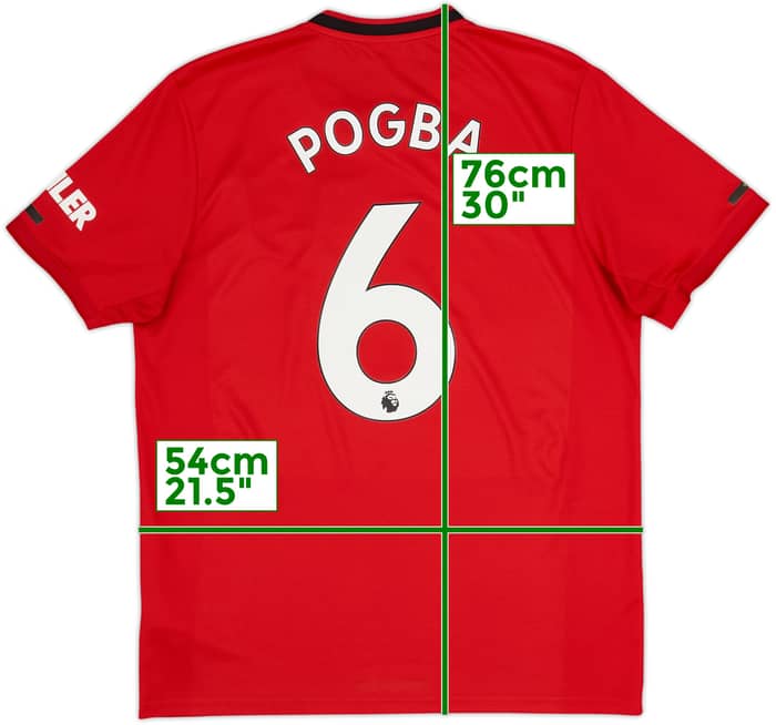2019-20 Manchester United Home Shirt Pogba #6 - 6/10 - (L)