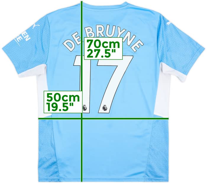 2021-22 Manchester City Home Shirt De Bruyne #17 - 7/10 - (L)