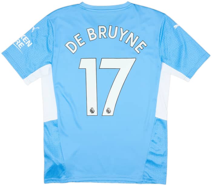 2021-22 Manchester City Home Shirt De Bruyne #17 - 10/10 - (M)