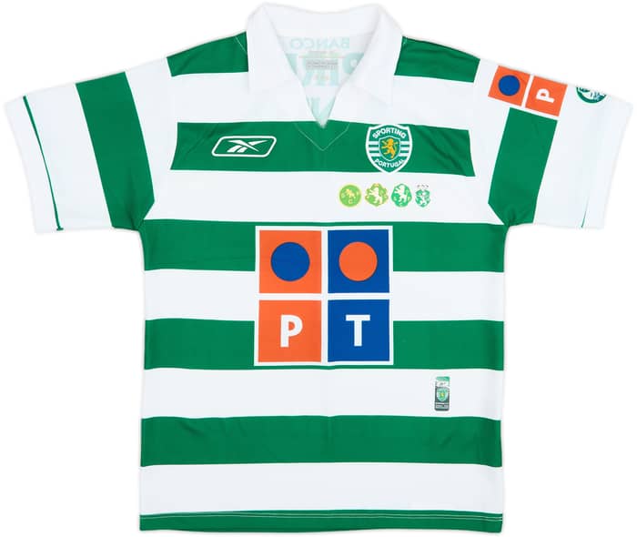 2005-06 Sporting CP Home Shirt - 9/10 - (L.Boys)