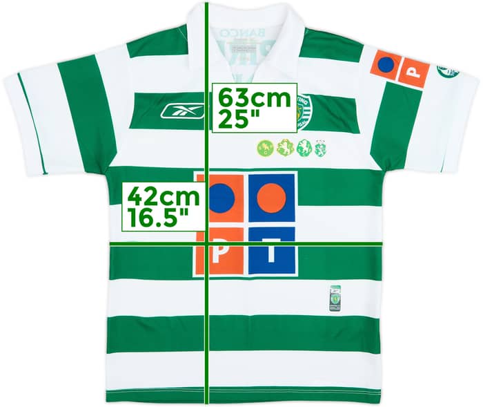 2005-06 Sporting CP Home Shirt - 9/10 - (L.Boys)