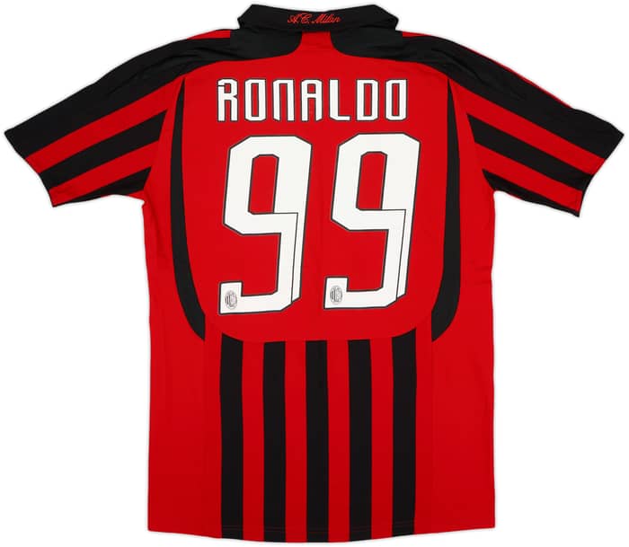 2007-08 AC Milan Home Shirt Ronaldo #99 - 7/10 - (S)