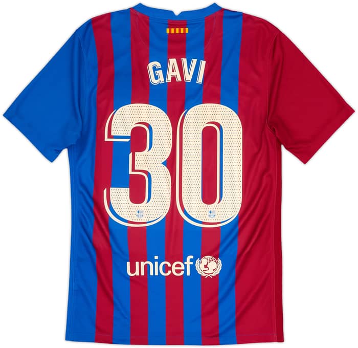 2021-22 Barcelona Home Shirt Gavi #30 - 9/10 - (S)