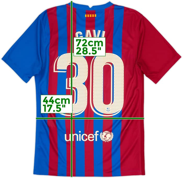 2021-22 Barcelona Home Shirt Gavi #30 - 9/10 - (S)