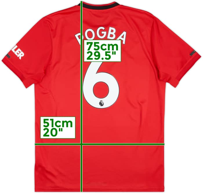 2019-20 Manchester United Home Shirt Pogba #6 - 10/10 - (L)