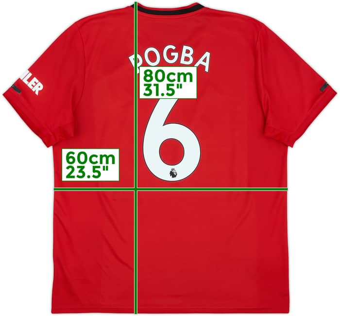 2019-20 Manchester United Home Shirt Pogba #6 - 9/10 - (XL)