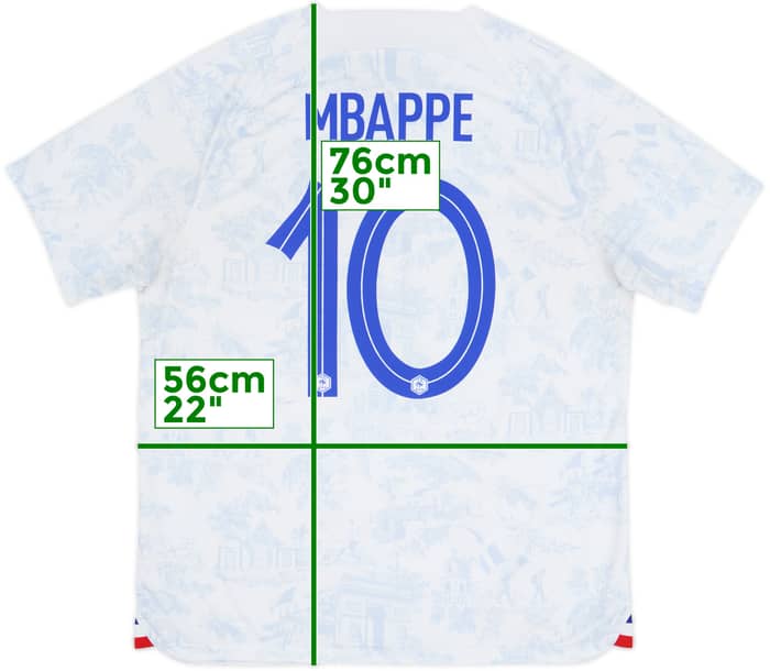 2022-23 France Away Shirt Mbappe #10 - 7/10 - (XL)