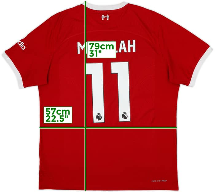 Camiseta auténtica de local de Liverpool 2023-24 M.Salah #11 - 8/10 - (XL)