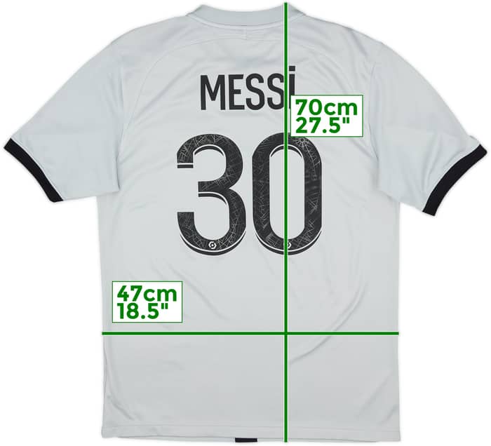 2022-23 Paris Saint-Germain Camiseta de visitante Messi #30 - 7/10 - (M)