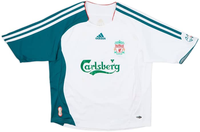 Camiseta de la tercera equipación del Liverpool 2006-07 Gerrard #8 - 8/10 - (Niños M)