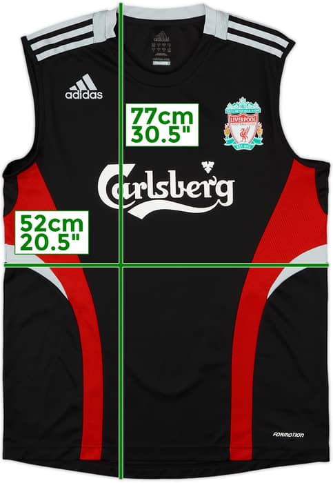 2008-09 Liverpool adidas Formotion Chaleco de entrenamiento - 8/10 - (M/L)