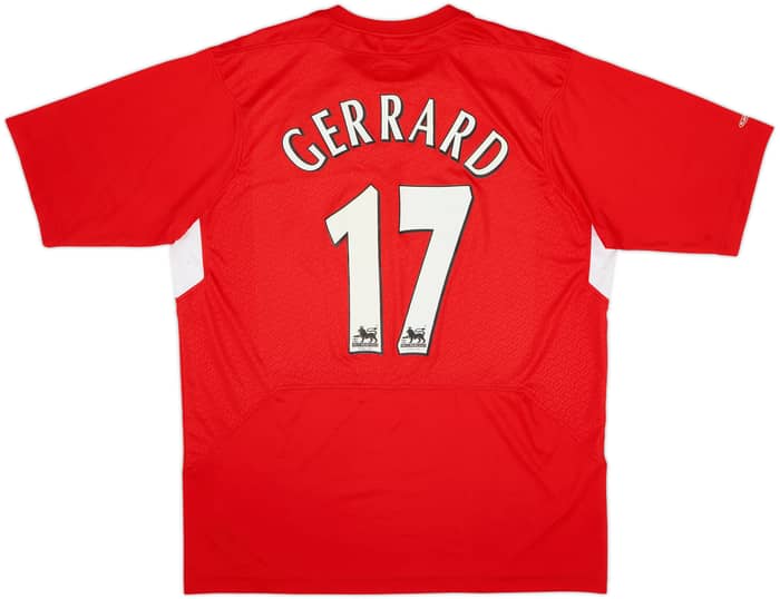 2004-06 Liverpool Home Shirt Gerrard #17 - 6/10 - (L)