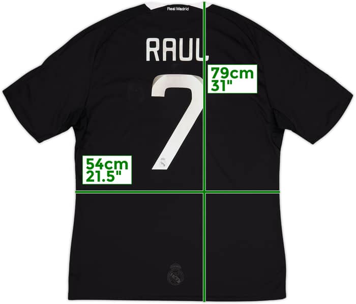 2008-09 Real Madrid CL Third Shirt Raul #7 - 6/10 - (L)