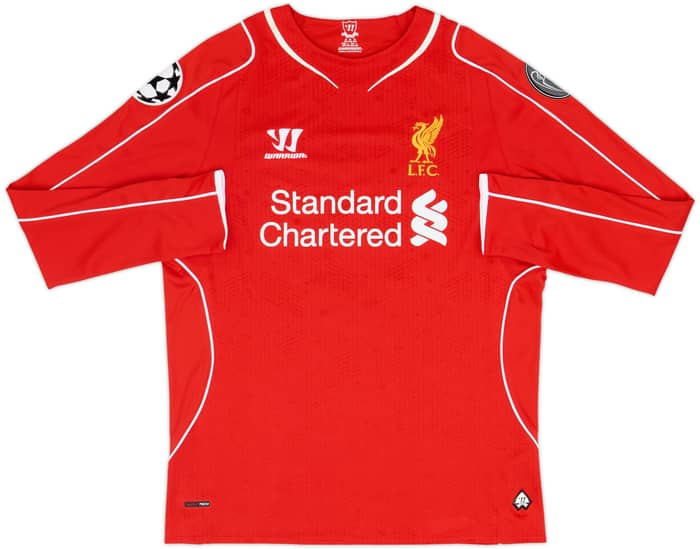 2014-15 Liverpool Home L/S Shirt Gerrard #8 - 9/10 - (M)
