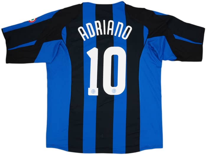 2004-05 Inter Milan Home Shirt Adriano #10 - 7/10 - (XL)