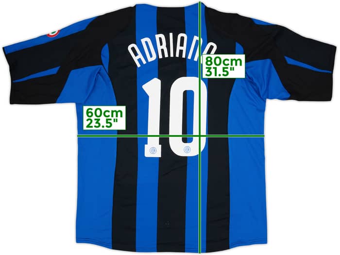 2004-05 Inter Milan Home Shirt Adriano #10 - 7/10 - (XL)