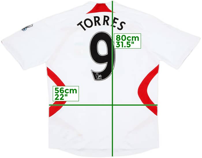 2007-08 Liverpool Camiseta Visitante Torres #9 - 5/10 - (L)