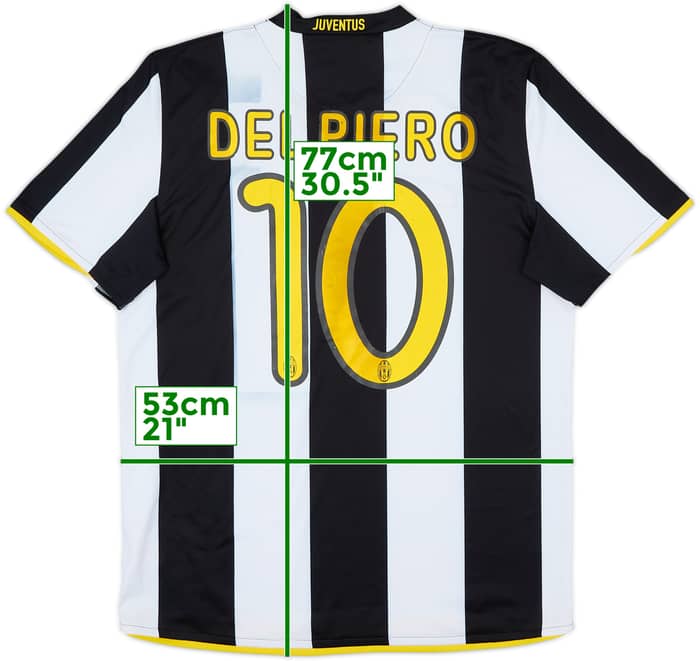 2008-09 Juventus Home Shirt Del Piero #10 - 6/10 - (M)