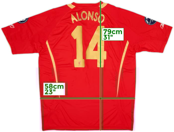 2005-06 Liverpool CL Home Shirt Alonso #14 (L)