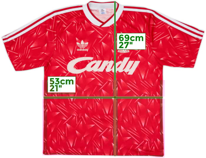1989-91 Liverpool Camiseta Local - 9/10 - (M/L)