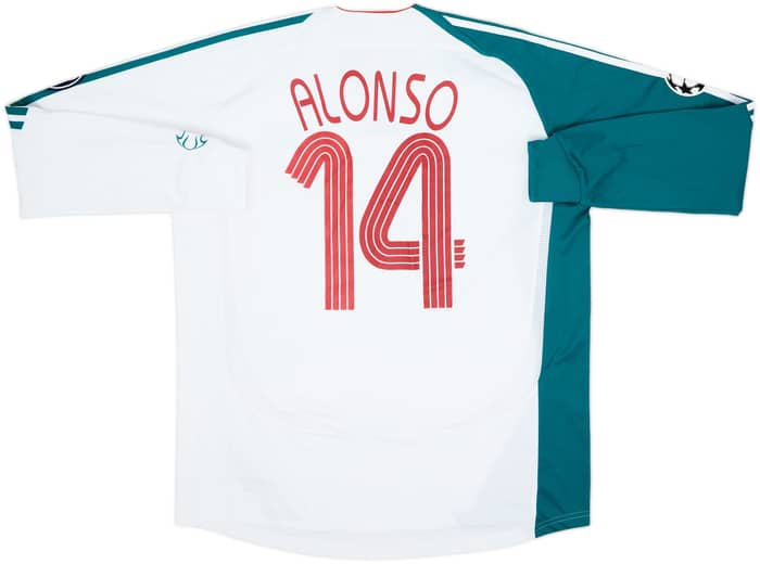 Camiseta de la tercera equipación de manga larga del Liverpool 2006-07 Alonso #14 - 6/10 - (L)