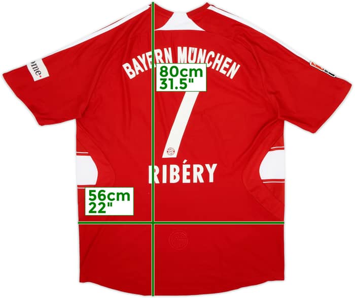 2007-08 Bayern Múnich Camiseta Local Ribery #7 - 8/10 - (L)