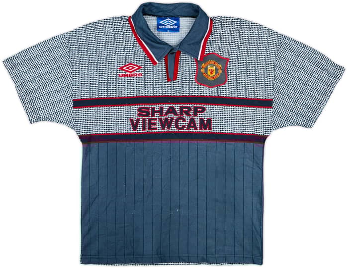 1995-96 Manchester United Away Shirt Cantona #7 - 7/10 - (L.Boys)