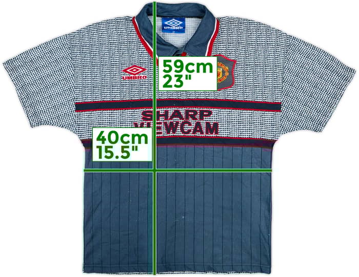 1995-96 Manchester United Away Shirt Cantona #7 - 7/10 - (L.Boys)