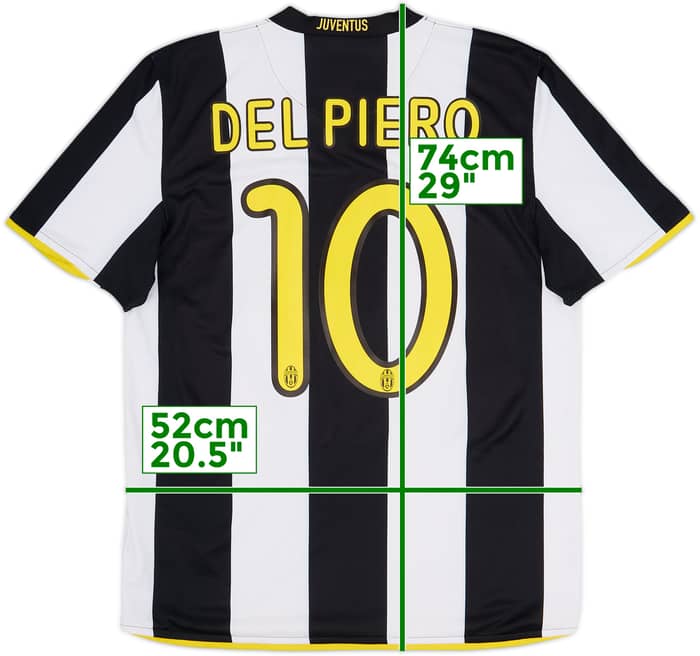 2008-09 Juventus Home Shirt Del Piero #10 - 6/10 - (M)