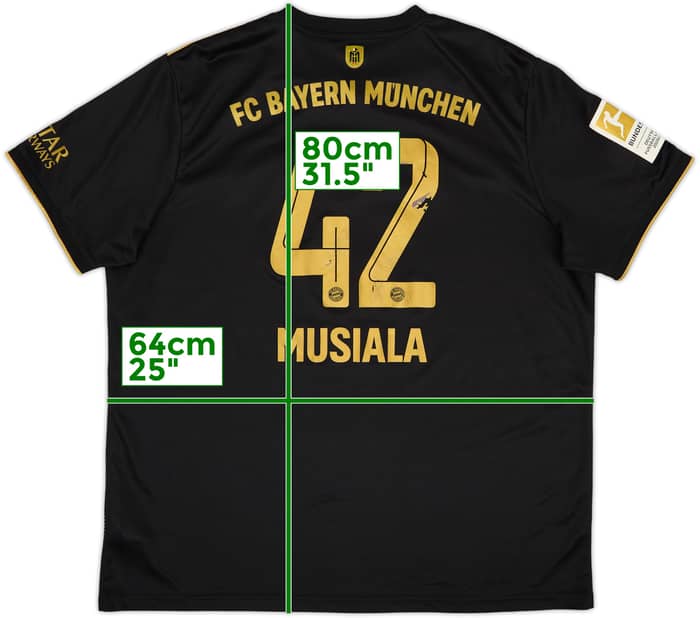 2021-22 Bayern Munich Away Shirt Musiala #42 - 4/10 - (XL)