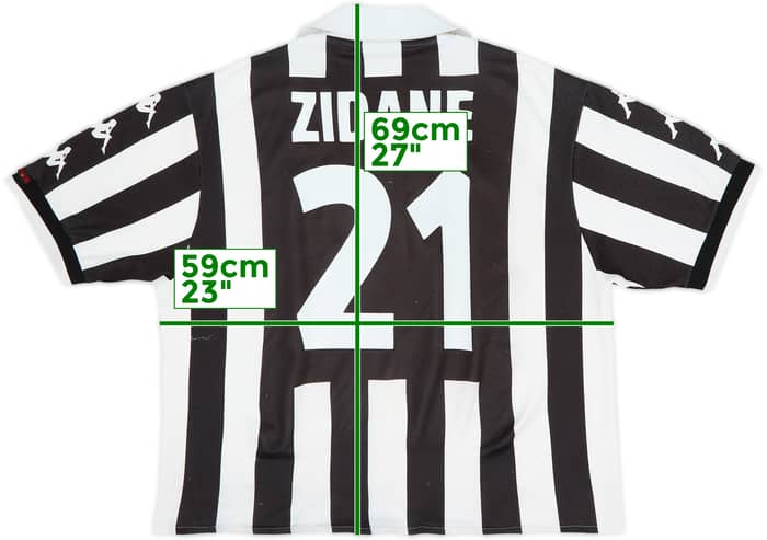 1999-00 Juventus Camiseta Local Zidane #21 - 8/10 - (XL)