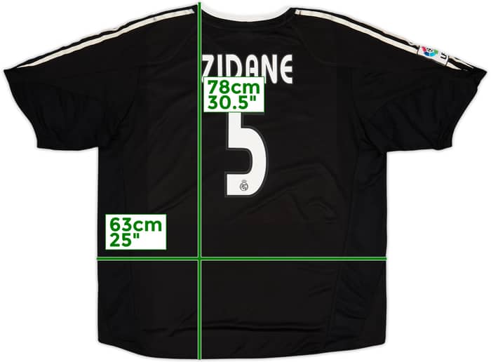 2004-05 Real Madrid Away Shirt Zidane #5 - 5/10 - (XL)