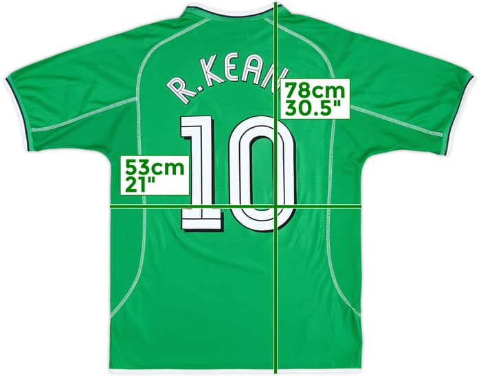 Camiseta de local de Irlanda 2002-03 R.Keane #10 - 8/10 - (L)