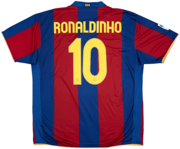 2007-08 Barcelona Camiseta Local Ronaldinho #10 - 8/10 - (XXL)