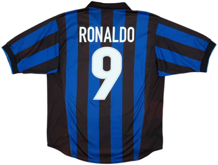 1998-99 Inter de Milán Camiseta Local Ronaldo #9 - 8/10 - (M)