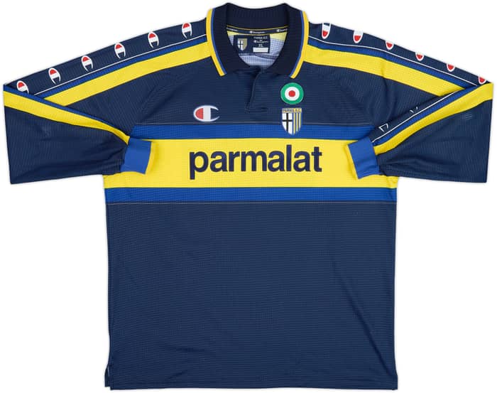 Camiseta de la tercera equipación de manga larga del Parma 1999-00 Crespo #9 - 8/10 - (XL)