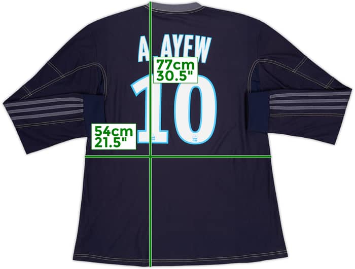 2013-14 Olympique Marseille Away L/S Shirt A.Ayew #10 - 10/10 - (XL)