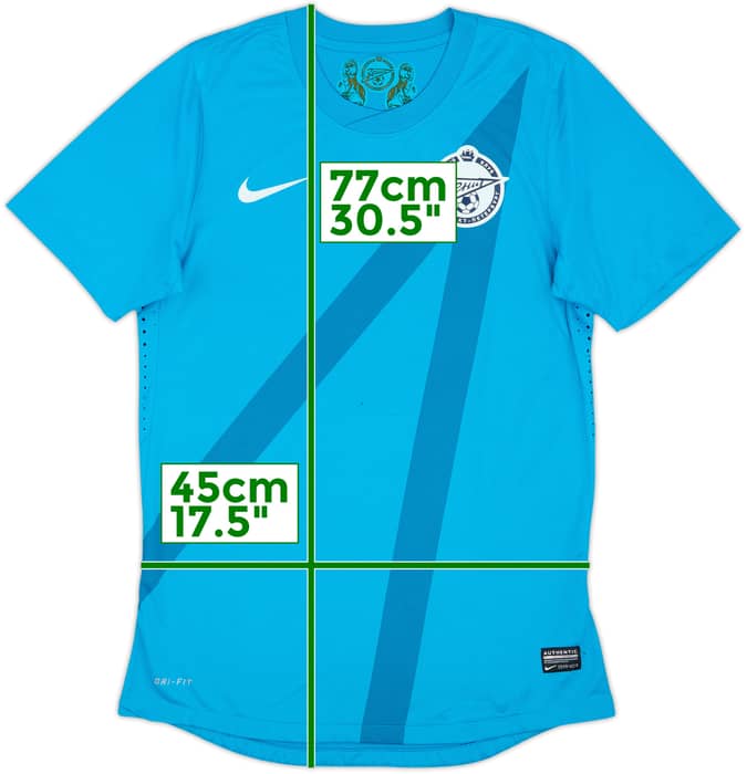 Camiseta de local versión jugador del Zenit St. Petersburg 2012-13 - 6/10 - (M)