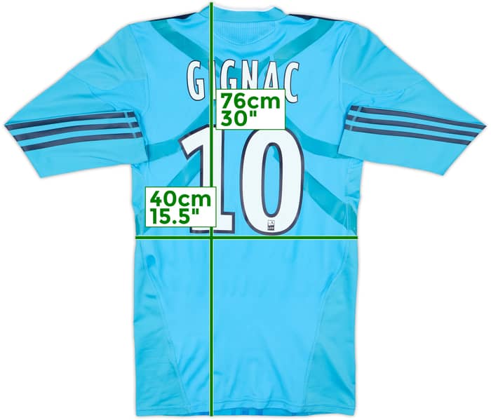 2010-11 Olympique Marseille Player Issue TechFit Away L/S Shirt Gignac #10 - 6/10 - (S)