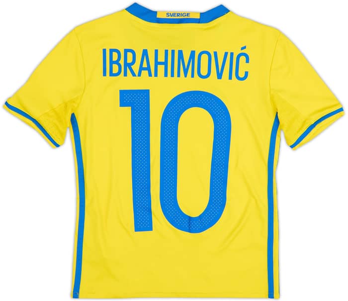 Camiseta de local de Suecia 2016-17 Ibrahimovic #10 - 8/10 - (Niños S.)