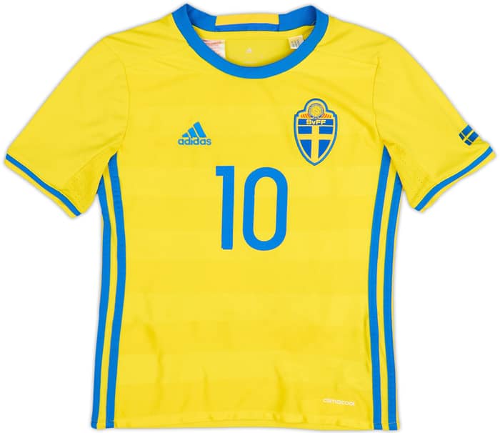 Camiseta de local de Suecia 2016-17 Ibrahimovic #10 - 8/10 - (Niños S.)