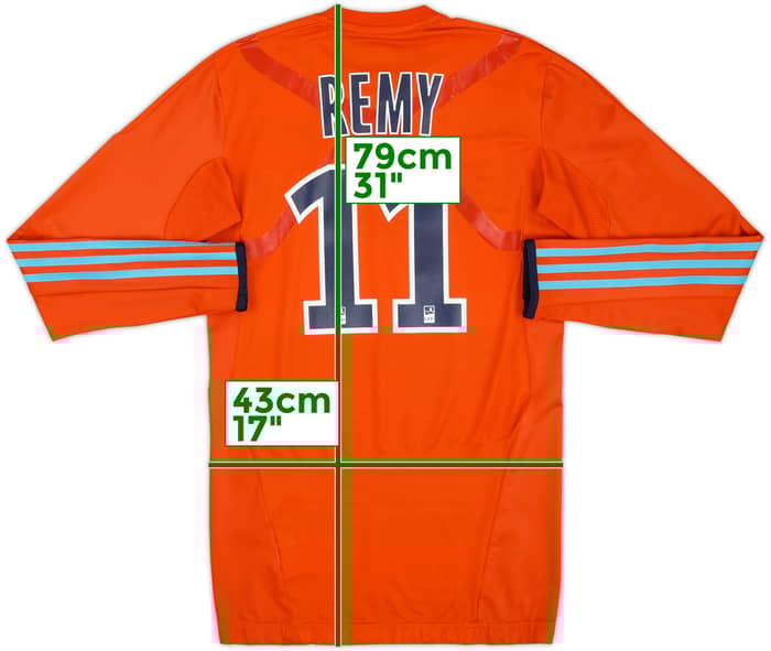 2011-12 Olympique Marseille Player Issue TechFit Third L/S Shirt Remy #11 - 7/10 - (L)