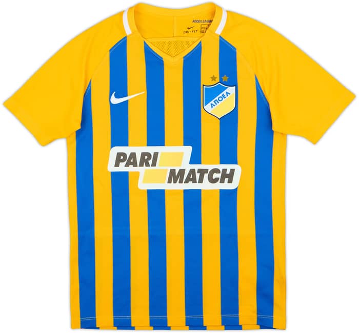 Camiseta de local del APOEL Nicosia 2018-19 De Vincenti #19 - 8/10 - (Niños M)