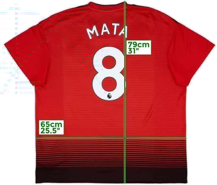 2018-19 Manchester United Home Shirt Mata #8 - 7/10 - (XXL)