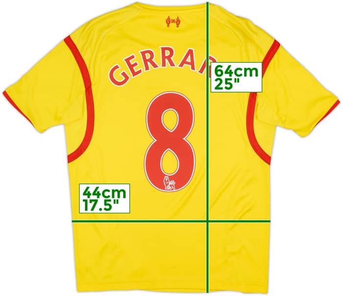 2014-15 Liverpool Away Shirt Gerrard #8 - 5/10 - (XL.Boys)