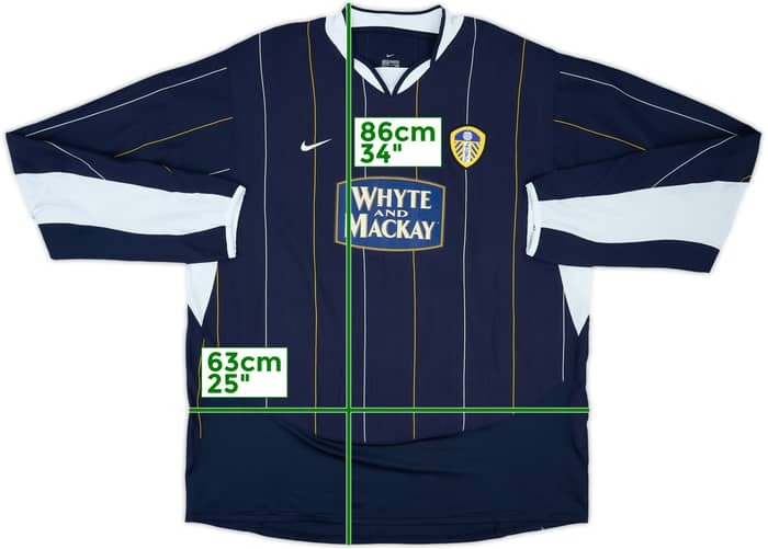 2003-04 Leeds United Away L/S Shirt #7 - 7/10 - (XXL)